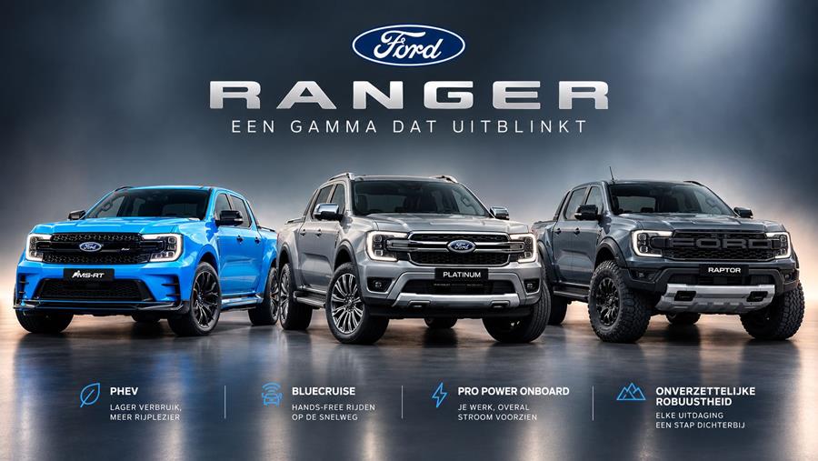 Ford Ranger: een uitgebreid modellengamma aan de top van het segment
